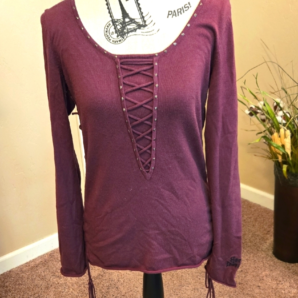 Harley Davidson Lace-Up Women's Top